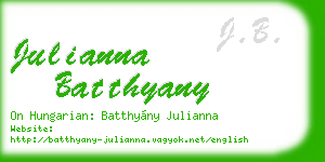 julianna batthyany business card